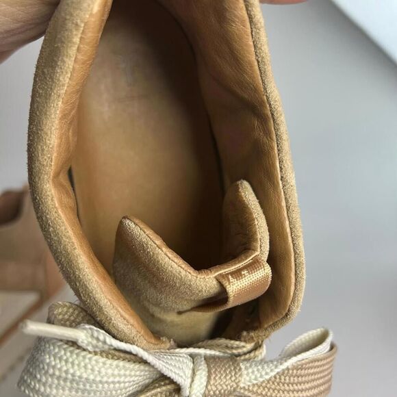 Gia Lug Suede Trail Sneakers US 10 M Tan Canvas Lace-Up Hi Top Shoes - Picture 10 of 10